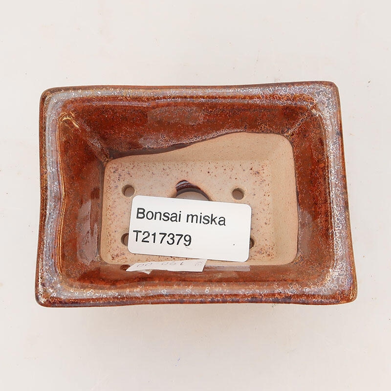 Keramická bonsai miska 8,5 x 6 x 4 cm, farba hnedá