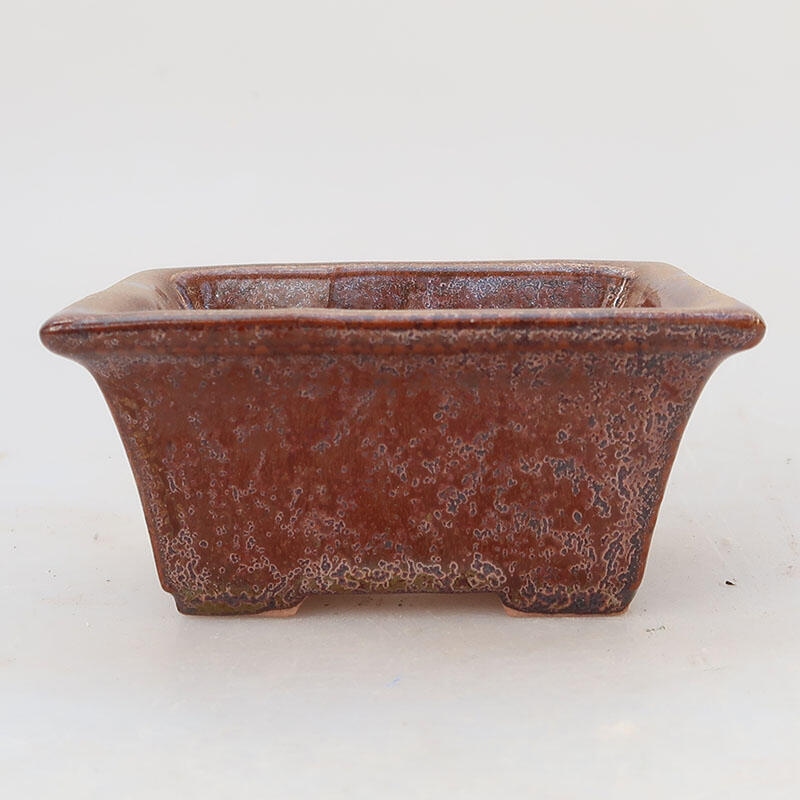 Keramická bonsai miska 8,5 x 6 x 4 cm, farba hnedá
