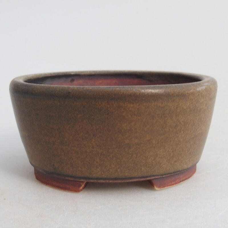 Keramická bonsai miska 8 x 7 x 3,5 cm, farba hnedá