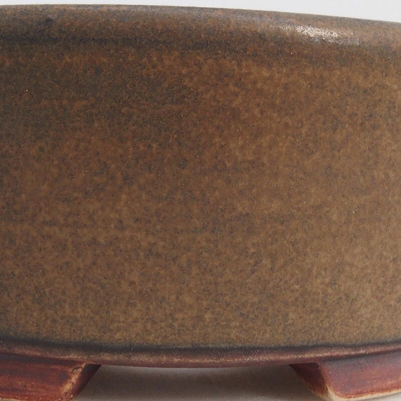 Keramická bonsai miska 8 x 7 x 3,5 cm, farba hnedá