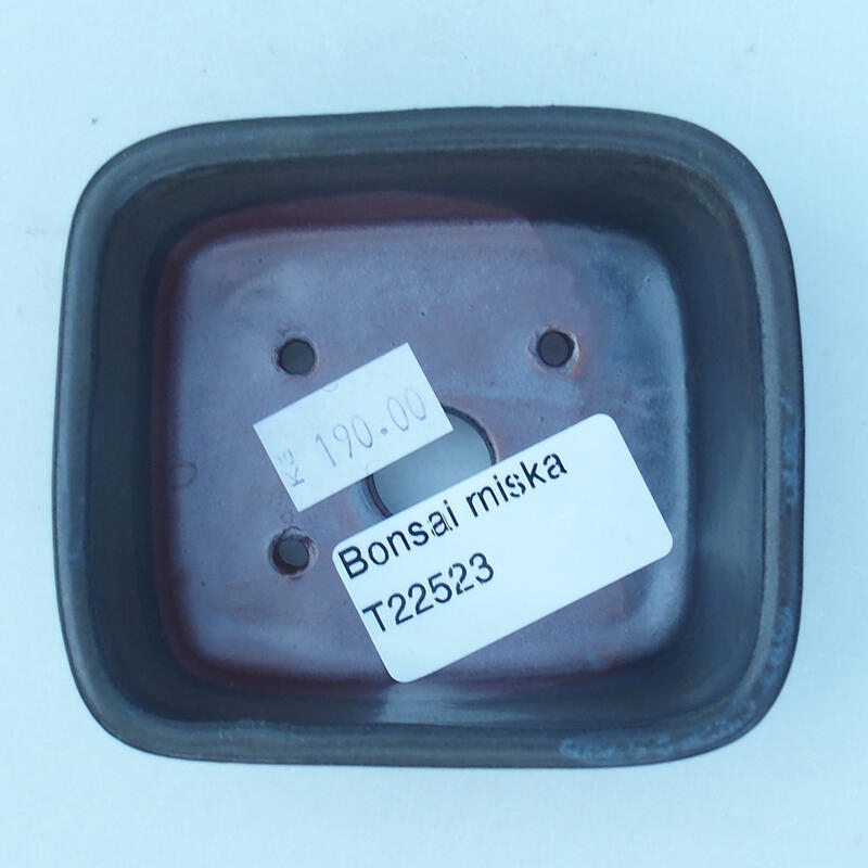 Keramická bonsai miska 8 x 7 x 3 cm, farba šedá