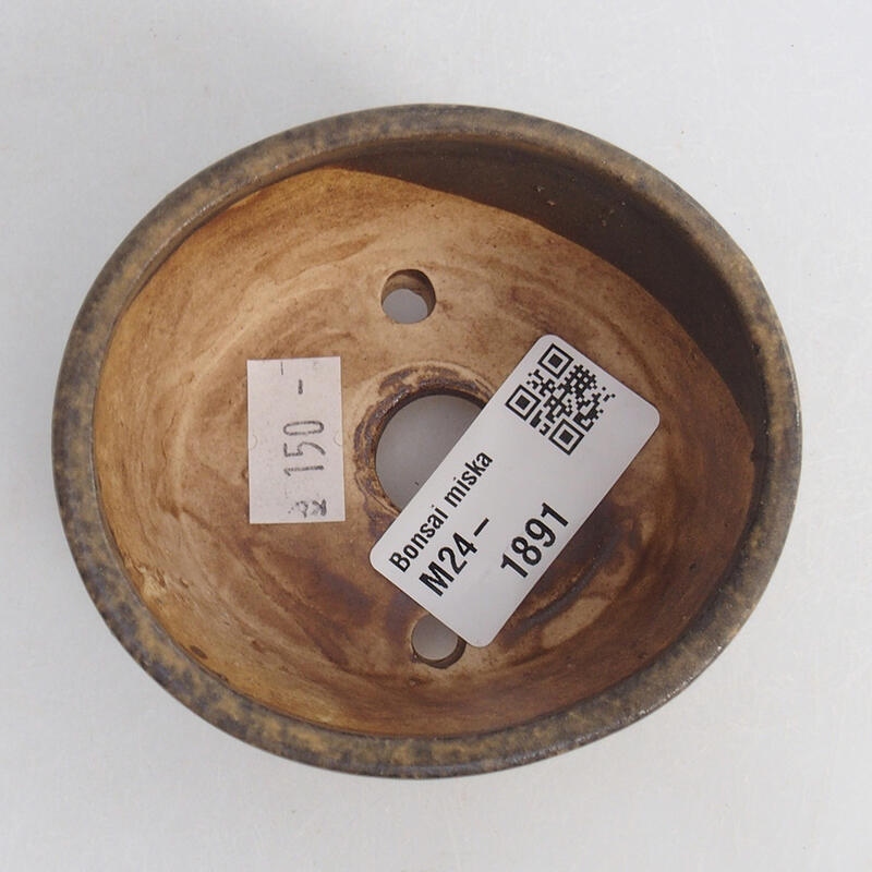 Keramická bonsai miska 8 x 7 x 4 cm, farba hnedá