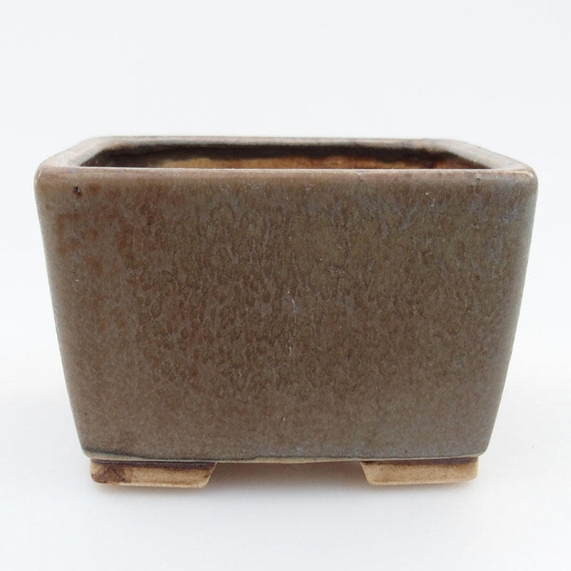 Keramická bonsai miska 8 x 8 x 5,5 cm, farba modrošedá