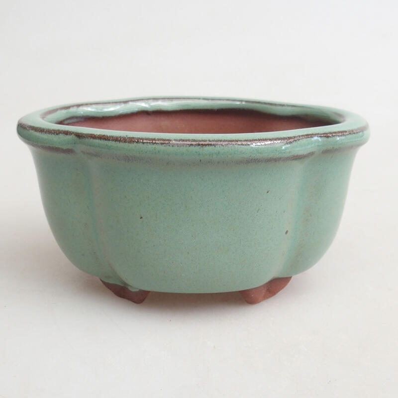 Keramická bonsai miska 9,5 x 8 x 5 cm, farba zelená