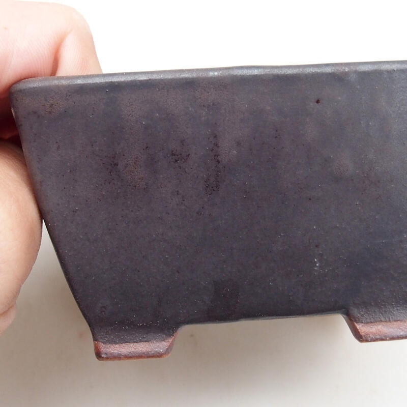 Keramická bonsai miska 9,5 x 9,5 x 5,5 cm, farba čierna