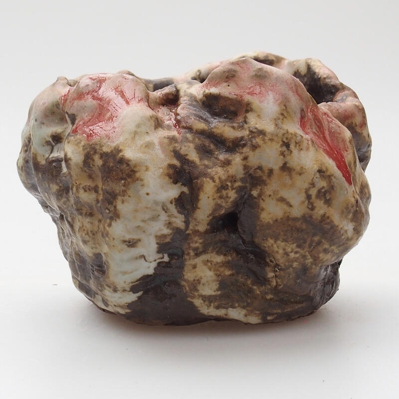 Keramická Škrupina 4,5 x 5 x 6 cm, farba červenobiela