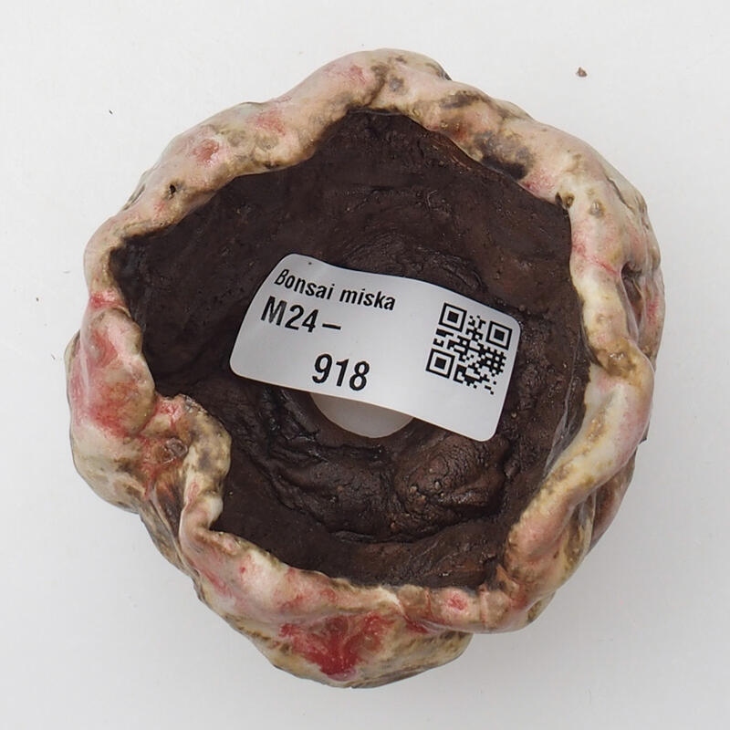 Keramická Škrupina 4,5 x 5 x 6 cm, farba červenobiela