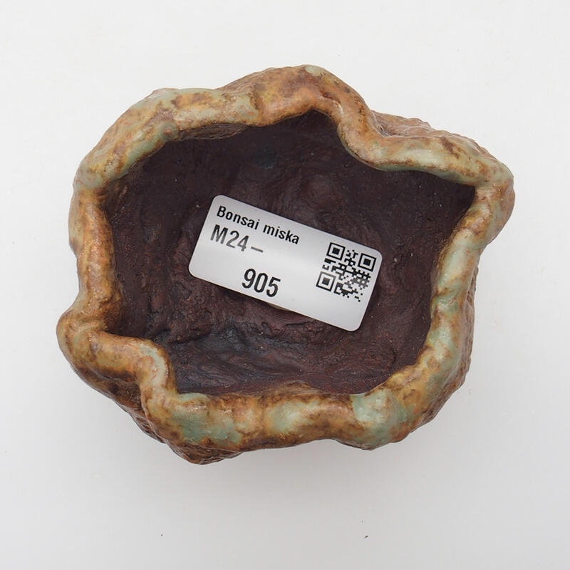 Keramická Škrupina 6 x 5 x 5,5 cm , farba zelenohnedá
