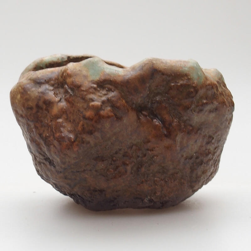 Keramická Škrupina 6 x 5 x 5,5 cm , farba zelenohnedá