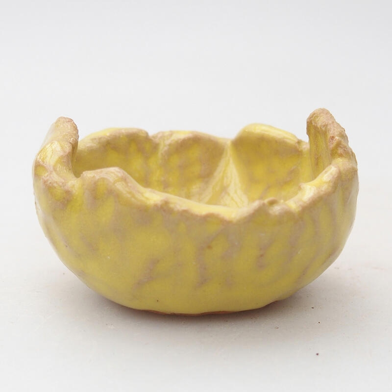 Keramická Škrupina 7 x 6 x 3,5 cm , farba žltá