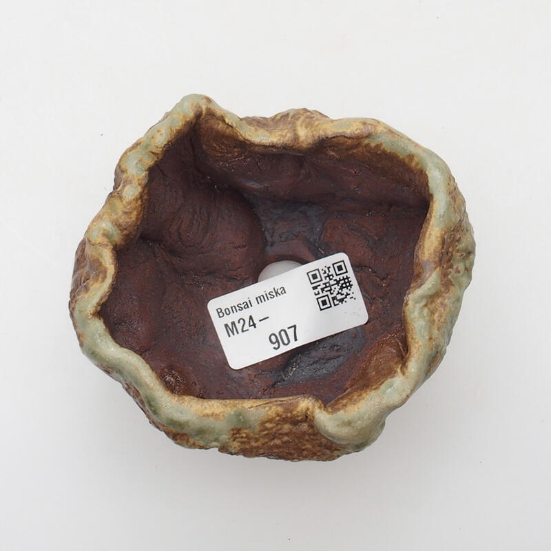 Keramická Škrupina 7 x 6 x 6 cm, farba zelenohnedá