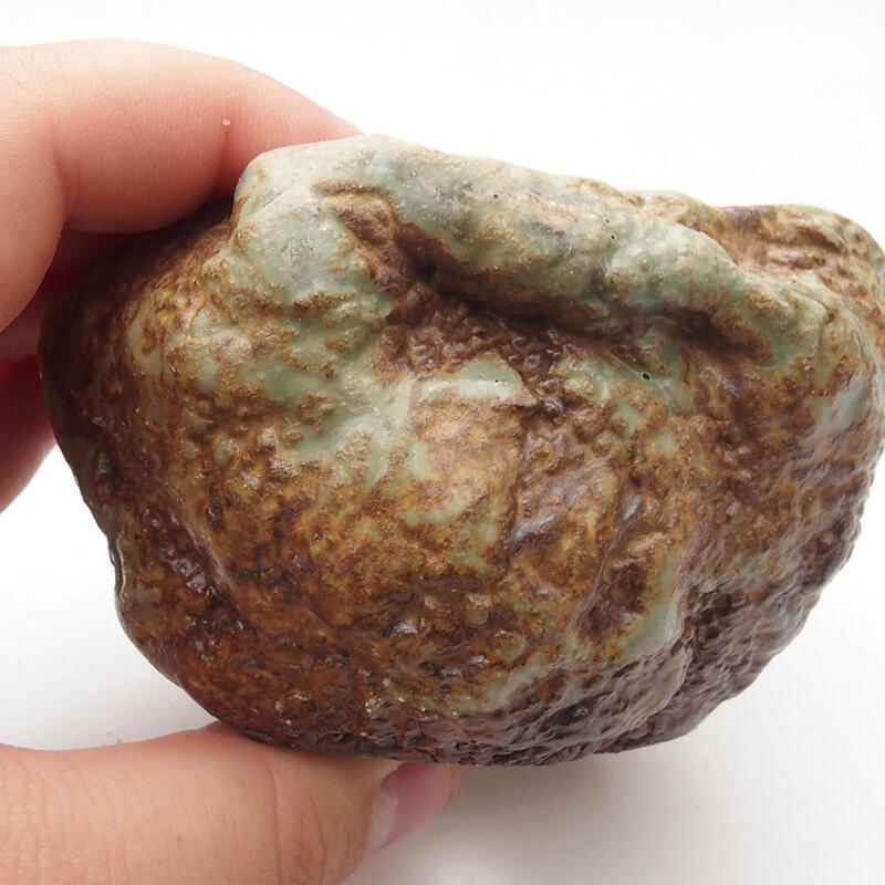 Keramická Škrupina 7 x 6 x 6 cm, farba zelenohnedá