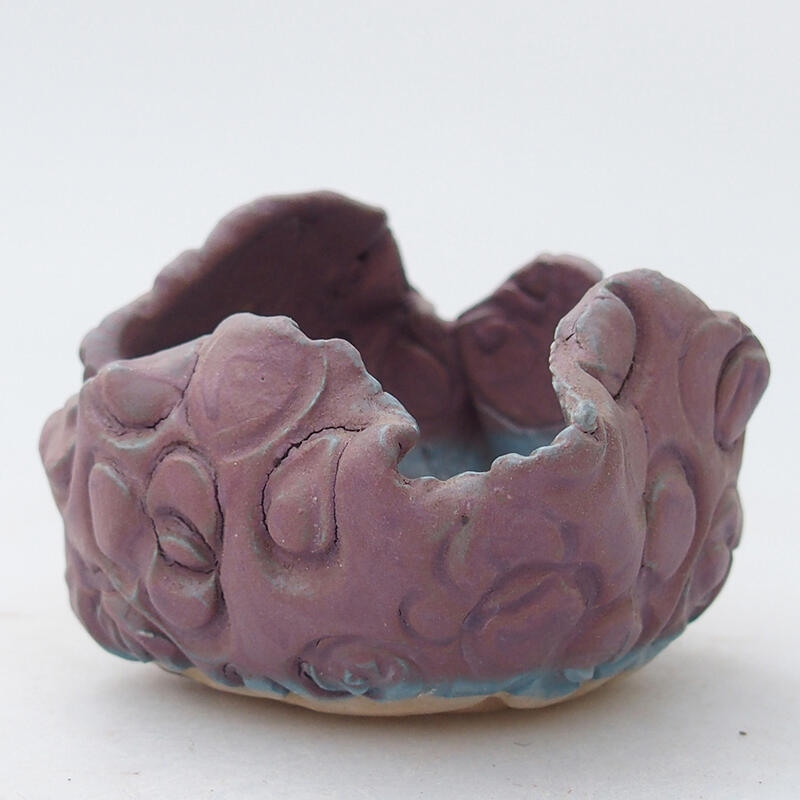 Keramická Škrupina 7 x 7 x 5,5 cm , farba fialová