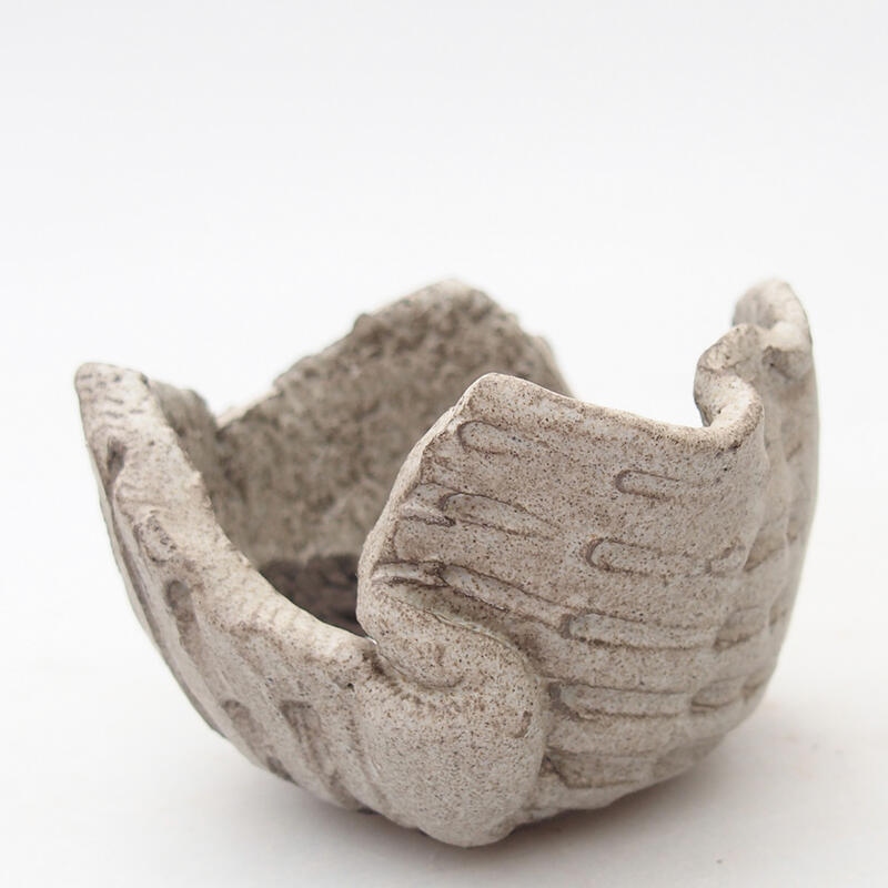 Keramická Škrupina 7 x 7 x 5 cm , farba šedá