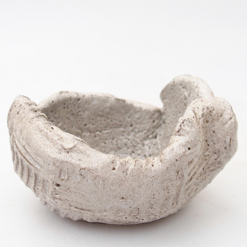 Keramická Škrupina 8,5 x 7 x 5 cm , farba šedá