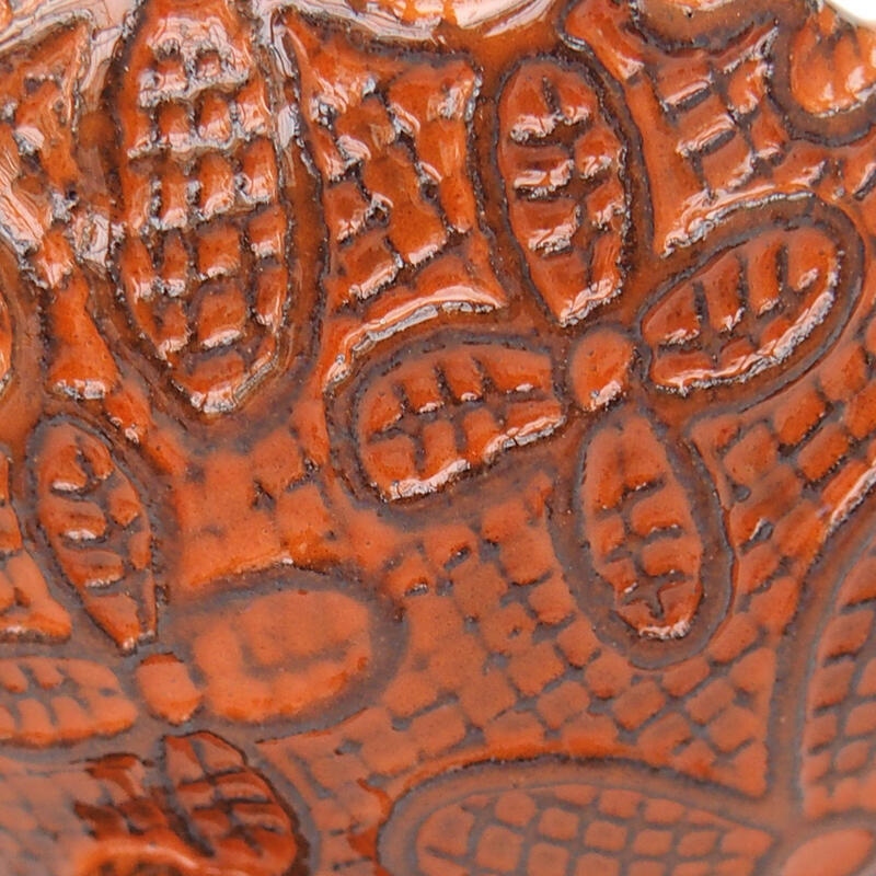 Keramická Škrupina 8,5 x 8,5 x 5 cm, farba oranžová
