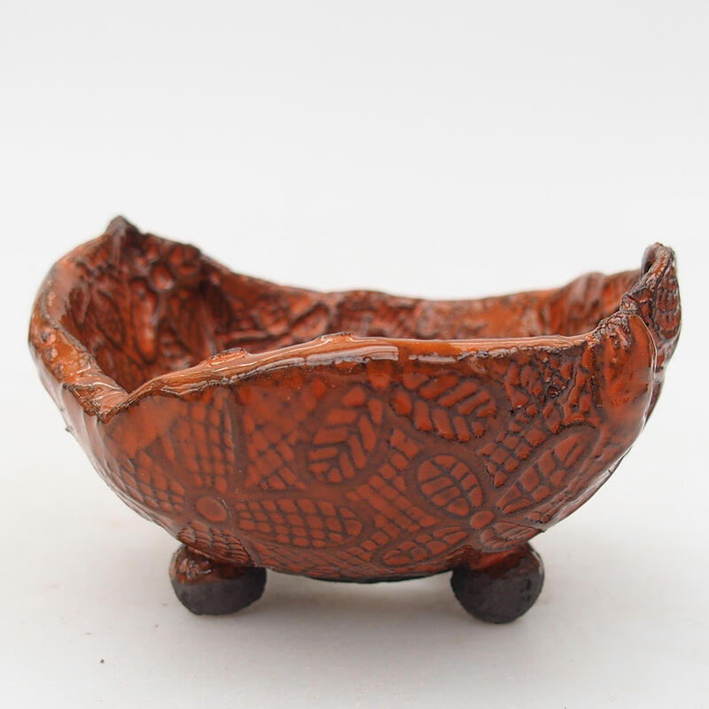 Keramická Škrupina 8,5 x 8,5 x 5 cm, farba oranžová