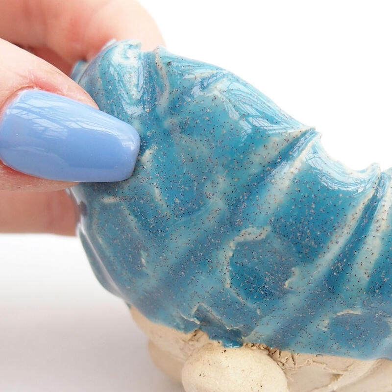 Keramická Škrupina 8,5 x 8 x 5,5 cm, farba modrá