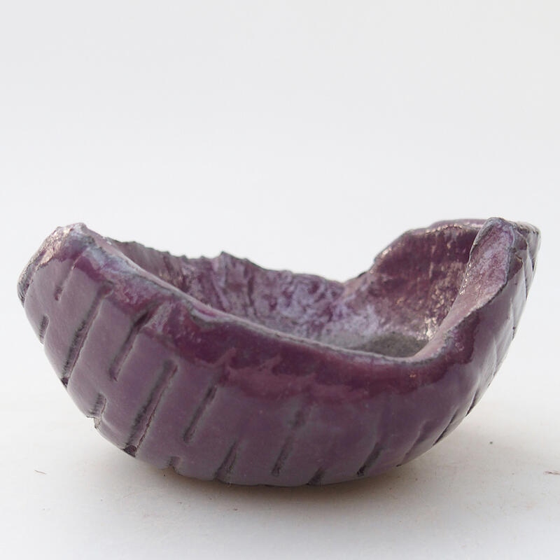 Keramická Škrupina 8,5 x 9 x 4 cm, farba fialová