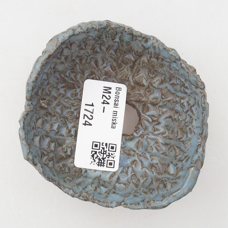 Keramická škrupina 8 x 7 x 4 cm , farba modrá