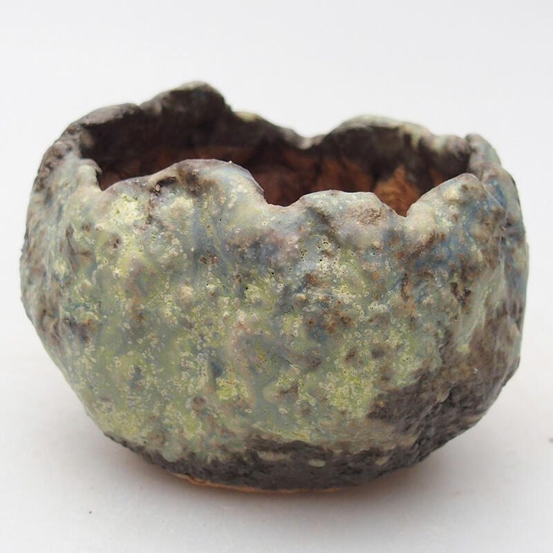 Keramická Škrupina 8 x 7 x 6 cm , farba zelená