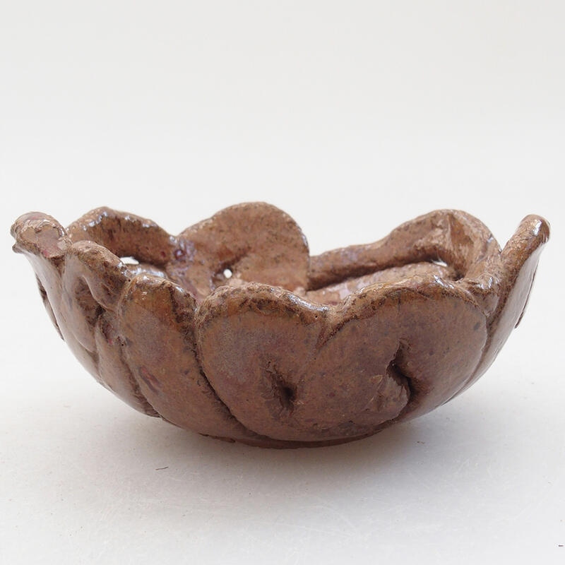 Keramická škrupina 9,5 x 9,5 x 4 cm, farba hnedá