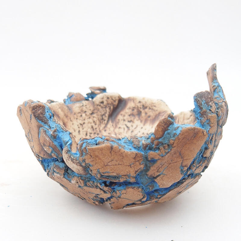 Keramická Škrupina 9 x 8 x 6 cm, farba modrá