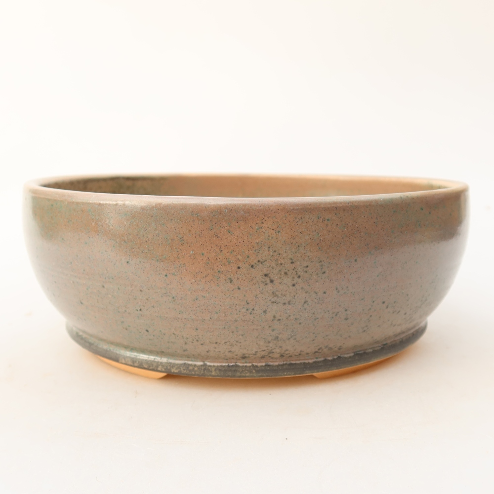 Keramická miska na bonsaje 18 x 18 x 6,5 cm, farba béžová