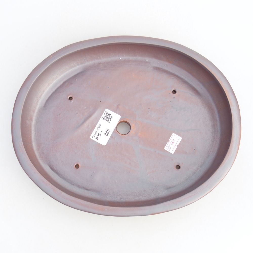 Keramická miska na bonsaje 24,5 x 20 x 4 cm, farba kovu