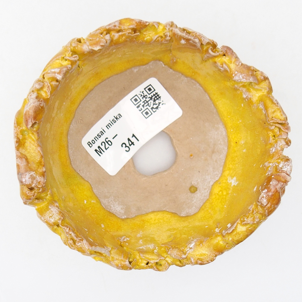 Keramická mušľa 9 x 8,5 x 5,5 cm, žltá farba