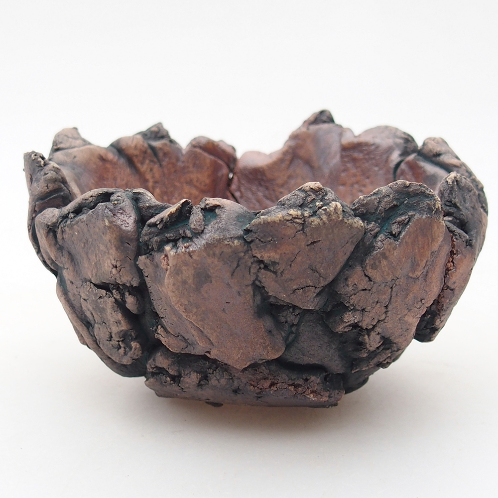 Keramická mušľa 9,5 x 9 x 6 cm , farba zelená