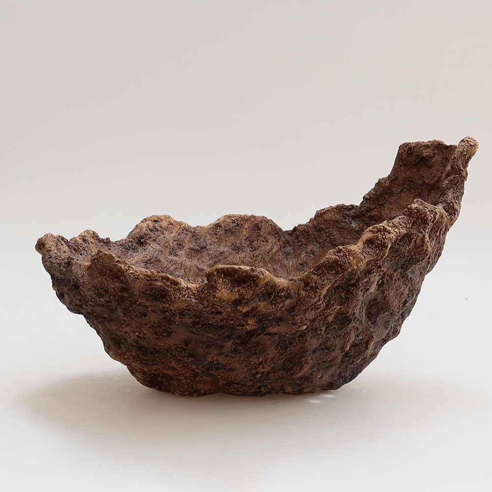 Keramická škrupina 22,5 x 18 x 16 cm, farba hnedá
