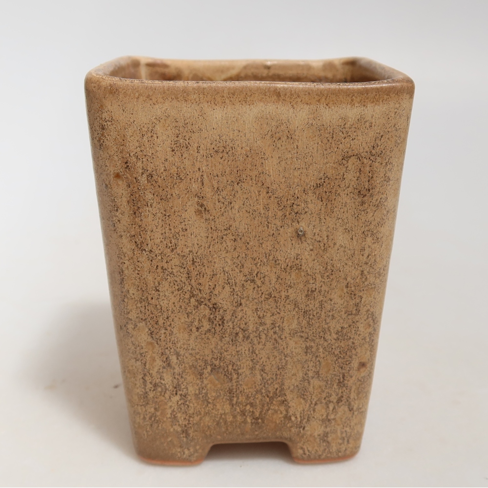 Keramická miska na bonsai 7,5 x 7,5 x 10,5 cm, farba béžová