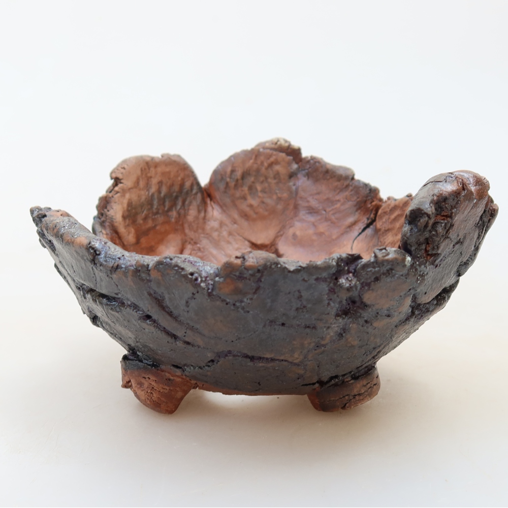 Keramická škrupina  10,5 x 10,5 x 6 cm, farba hnedá