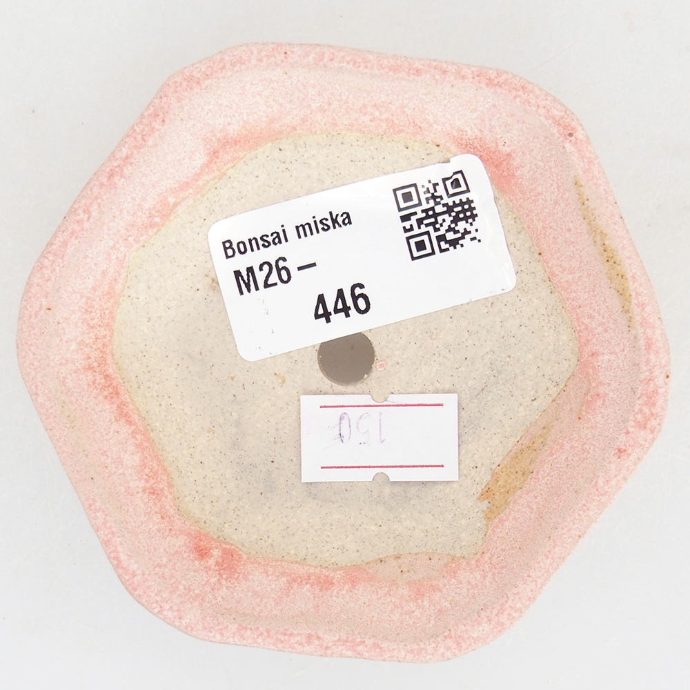 Keramická miska na bonsaje 8,5 x 8 x 2,5 cm, ružová