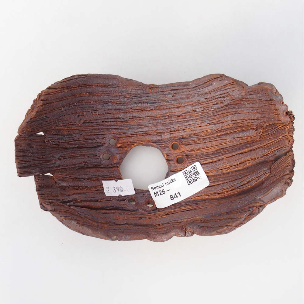 Keramická mušľa 16 x 10,5 x 8,5 cm , farba hnedá