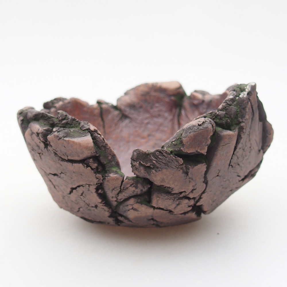 Keramická mušľa 9,5 x 9,5 x 6 cm , farba zelená