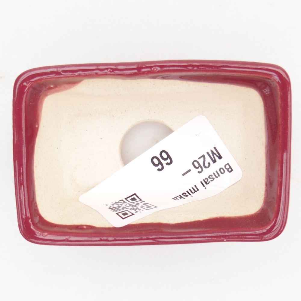 Mini bonsajová miska 6,5 x 4 x 2,5 cm, bordová