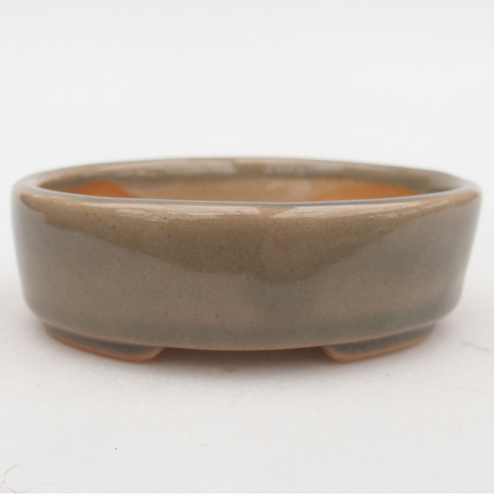 Keramická miska na bonsaje 9,5 x 8 x 3 cm, sivá