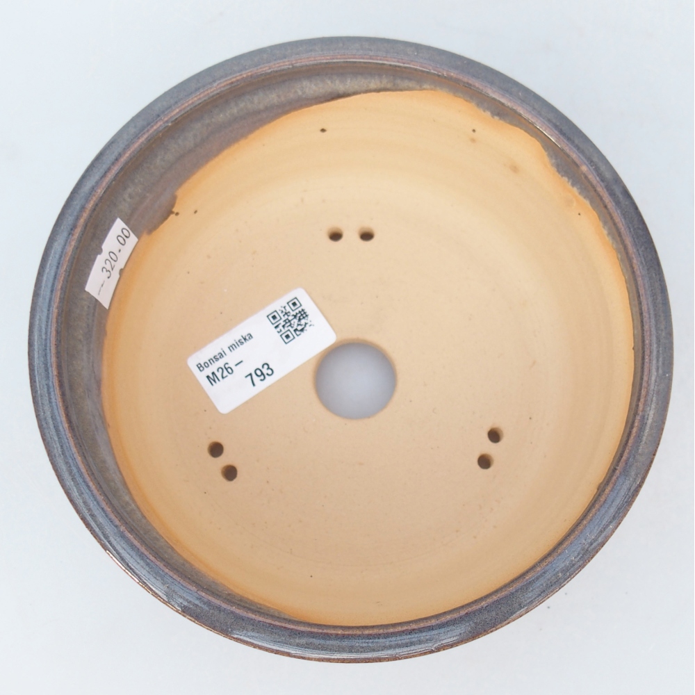 Keramická miska na bonsaje 15,5 x 15,5 x 6 cm, sivá