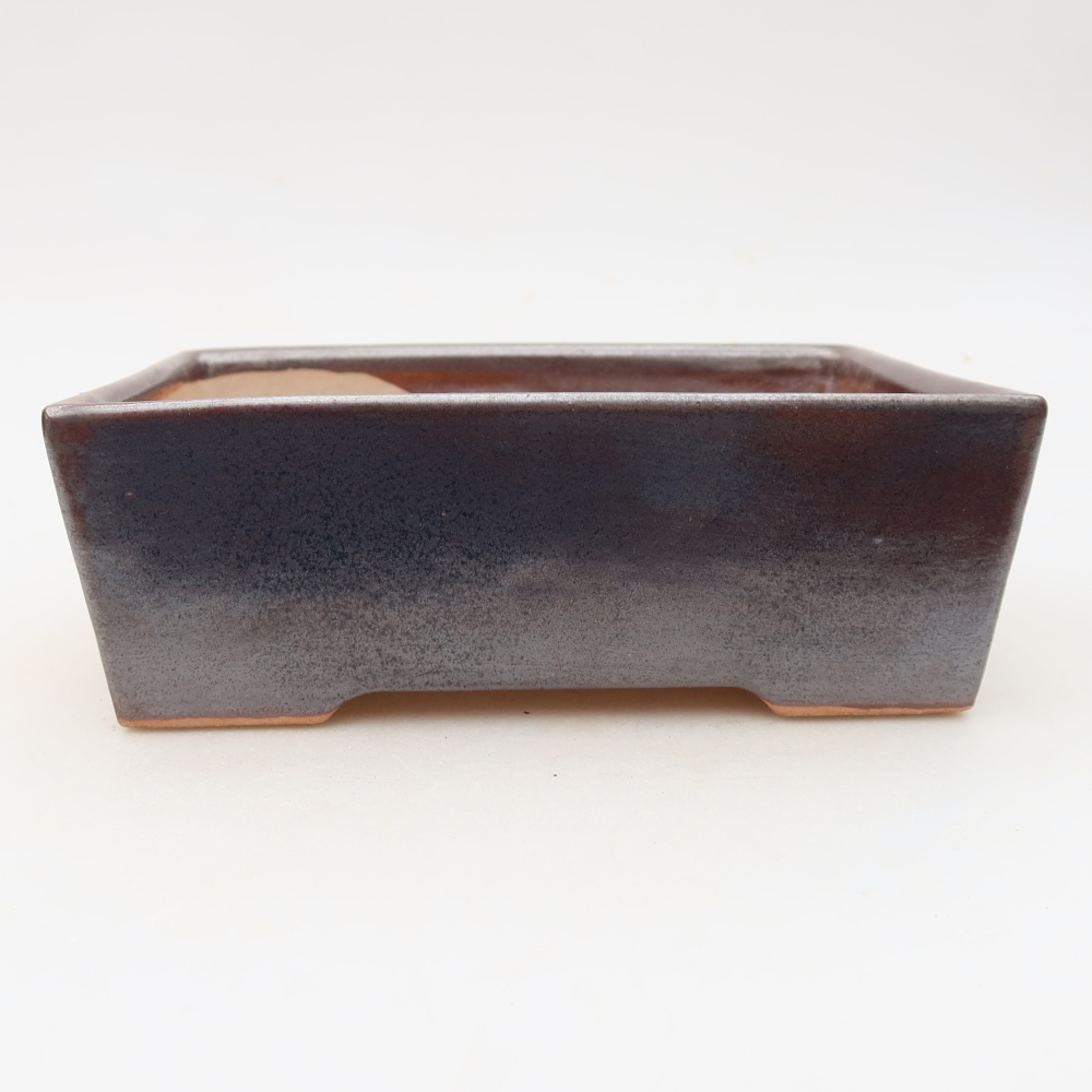 Keramická miska na bonsaje 16 x 11,5 x 5,5 cm, farba hnedá