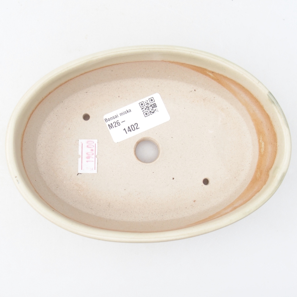 Keramická bonsajová miska 16,5 x 11,5 x 4,5 cm, farba béžová