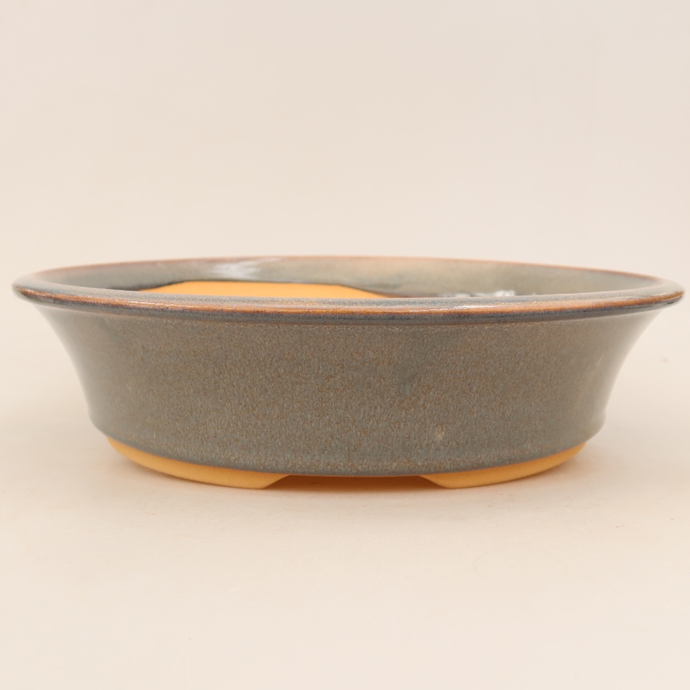 Keramická miska na bonsaje 28,5 x 28,5 x 7 cm, farba sivá