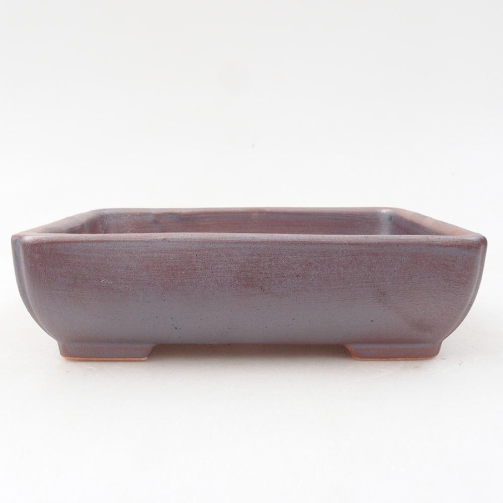 Keramická bonsai miska 14 x 11 x 4 cm, farba kovová