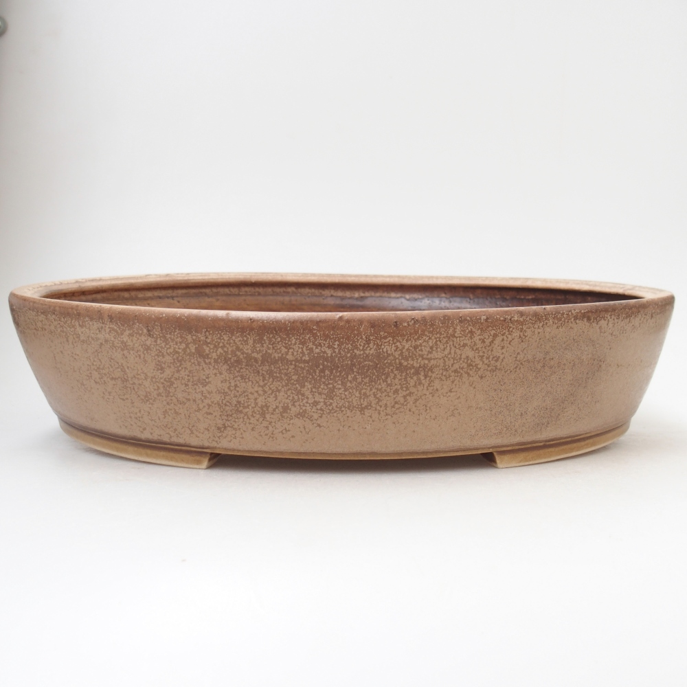 Keramická miska na bonsaje 31,5 x 27,5 x 6 cm, farba béžová