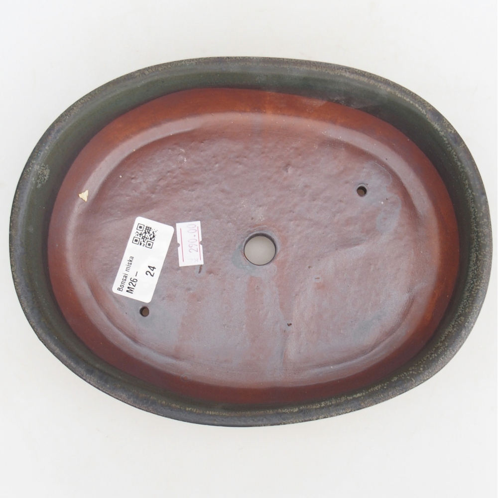 Keramická miska na bonsaje 21,5 x 17 x 5 cm, sivá