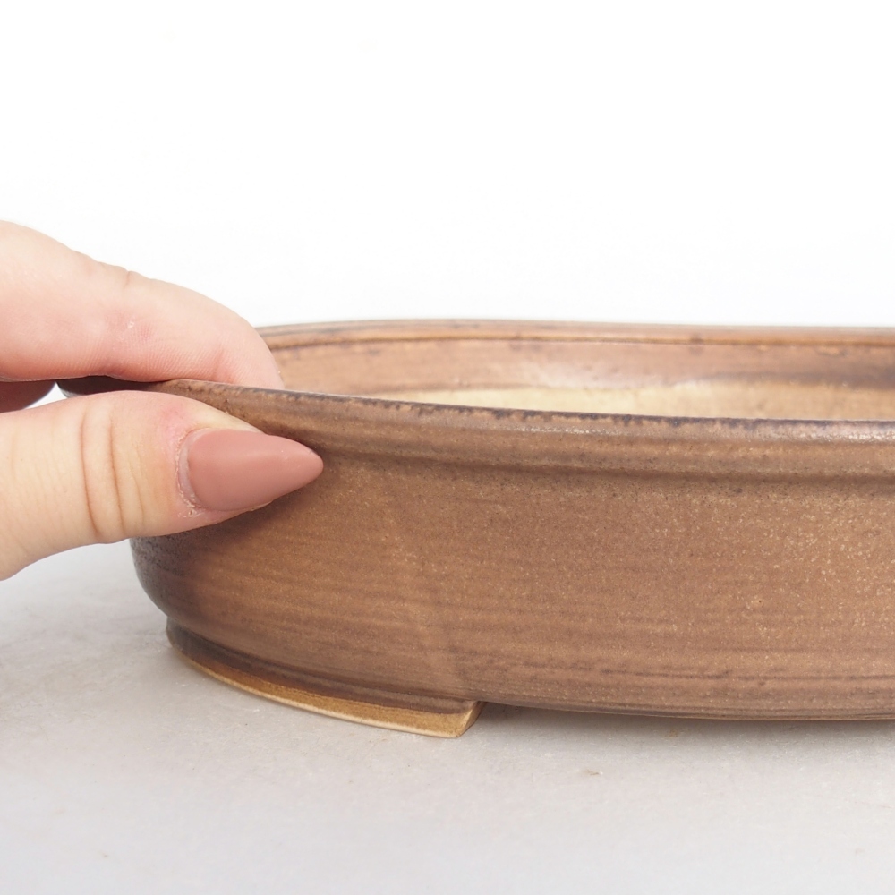 Keramická miska na bonsaje 24 x 20,5 x 5 cm, ružová