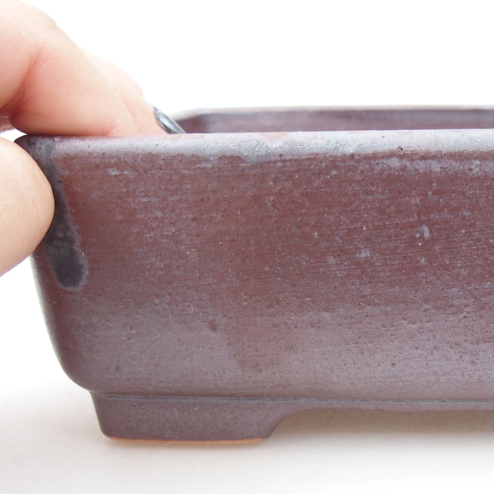 Keramická bonsai miska 14,5 x 11 x 5,5 cm, farba kovová