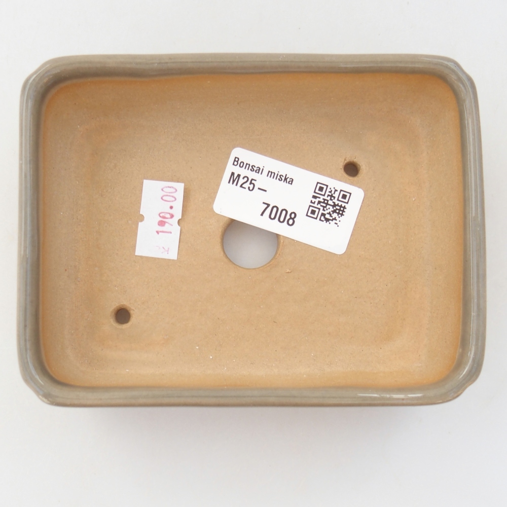 Keramická miska na bonsaje 11,5 x 9 x 3,5 cm, sivá