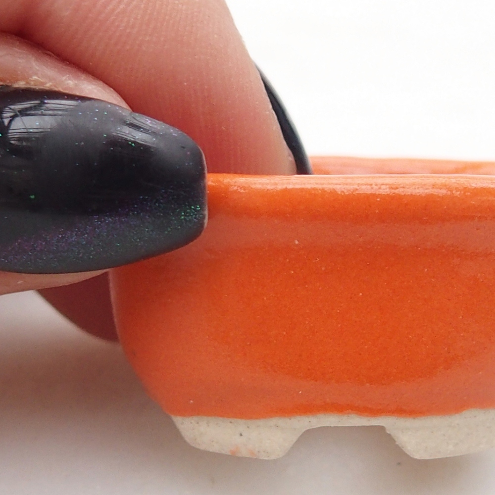 Mini bonsajová miska 3 x 2,5 x 2 cm, oranžová